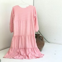 HS Layered Mini Gingham Dress - Powder Pink