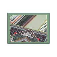 Aker Scarf Green Women's Geometric Patterned Polyester Scarf