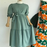 EDR Pıtpıt Pattern Dress - Mint Green