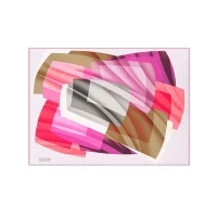 Aker Scarf Powder Women's Geometric Patterned Polyester Scarf