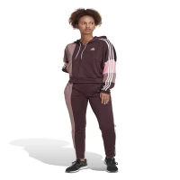 adidas Plain Claret Red Women's Tracksuit Set HK0463 W BOLD BLOCK TS