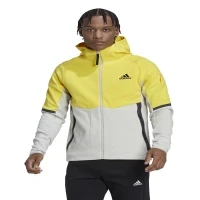 adidas Veste zippée pour homme Jaune HM7951 PRE MOTHER FZHD