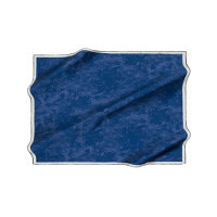 Aker Scarf Foulard en soie uni bleu marine pour femme