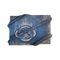 Aker Scarf Blue Foulard en soie à motifs pour femmes