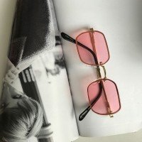 HB Vintage Rectangle Glasses - Powder