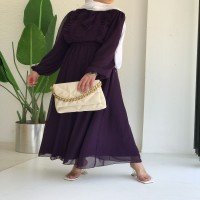 EDR Frilly Dress - بنفسجي