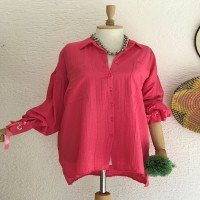 NS Ribbon Tied Tunic Shirt - زهري