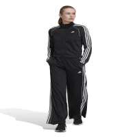 طقم بدلة رياضية سوداء سادة من adidas طراز HK0466 W TEAMSPORT TS