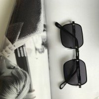 HB Vintage Rectangle Glasses - Black