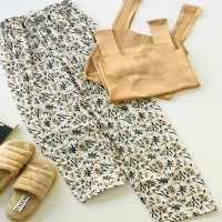 BG Mini Floral Pajama Bottoms - White