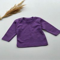 Single Top Long Sleeve Straight Body - 20486 - Purple