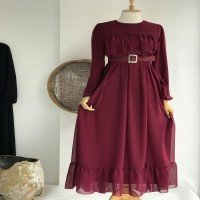 EDR Robe Dress - Claret Red