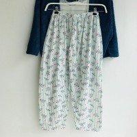 ADL Crispy Floral Pajama Bottoms - Green and Pink