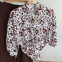 Fx Cube Printed Digital Shirt - Brown