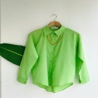 EMT Necklace Loose Shirt - Pistachio Green