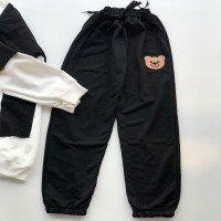 LCN Teddy Bear Detail Sweatpants - Black