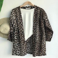 PLS Leopard Pattern Kimono