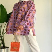 Es Mixed Pattern Shirt - Purple