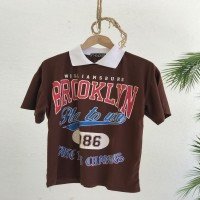 SHN Collar Brooklyn T-Shirt - Brown