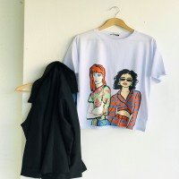 ADS Girls Double Print T-Shirt - White