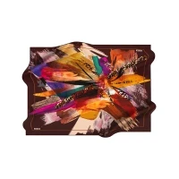 Aker Scarf Claret Red Women Patterned Silk Scarf