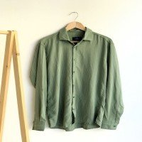 Striped Long Sleeve Men's Shirt - Green