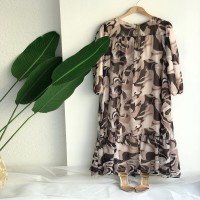 BT Robe Floral Dress - Black & Brown