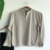 Half Pat Long Sleeve Shirt - Brown