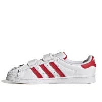 adidas White - Red Boys Walking Shoes GV8863 SUPERSTAR CF I