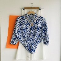 Fx Cube Printed Digital Shirt - Sax