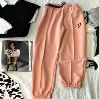 LCN Heart Detail Sweatpants - Pudra