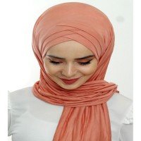 Three Banded Combed Shawl - Candy Pink