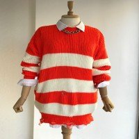 TLG Striped Ripped Tunic - Orange