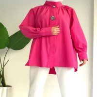 SG Button Front Shirt - Fuchsia