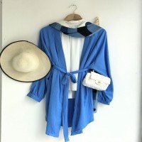 NS Straight Kimono -BLEU