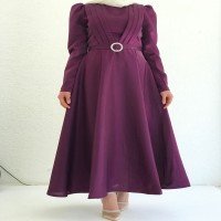 Tn Elsa Evening Dress - Dark Purple