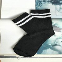 SPT College Striped Socks -  Black