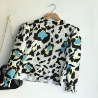 Colorful Leopard Pattern Blouse