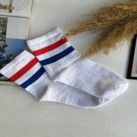 SPT College Striped Socks - Red & Blue