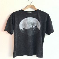 Shn Moon Print Tshirt - Black