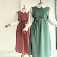 NF Sleeve Pleated Dress - Mint Green