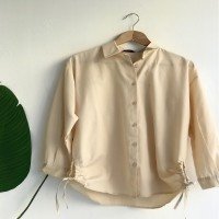 NS Side Drawstring Shirt - Cream