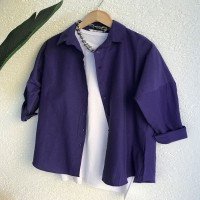 BD Classic Bat Sleeve Collar Shirt - Purple