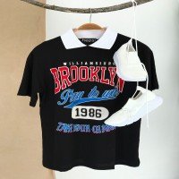 SHN Collar Brooklyn T-Shirt - Black