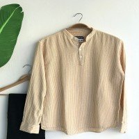 Half Pat Long Sleeve Shirt - Yellow