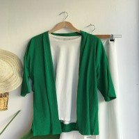 VT Plain Kimono - GREEN