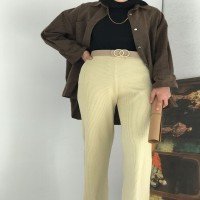 AŞ Knitwear Wide Leg Trousers - Sand Beige