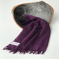 Ale Cotton Look Flame Shawl - Eggplant Purple