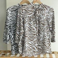 Halterneck Zebra Tunic - Brown