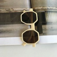 Octagonal Glasses - Cream